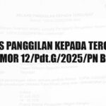RELAAS PANGGILAN KEPADA TERGUGAT
NOMOR 12/Pdt.G/2025/PN Bko